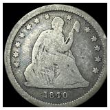 1840-O Silver Seated Liberty Quarter NICELY CIRCUL