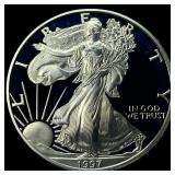 1997-P Silver American Eagle $1 GEM PROOF