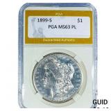 1899-S Morgan Silver Dollar PGA MS63 PL