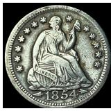 1854-O Silver Half Dime NEARLY UNCIRCULATED