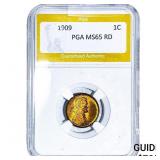 1909 Wheat Cent PGA MS65 RD