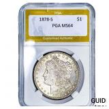 1878-S Morgan Silver Dollar PGA MS64