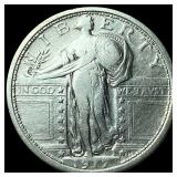 1917-S Type 1 Silver Standing Liberty Quarter  LI