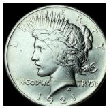 1921 Silver Peace Dollar CHOICE AU