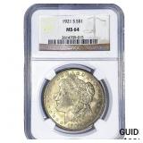 1921-S Morgan Silver Dollar NGC MS64