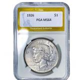 1926 Silver Peace Dollar PGA MS64