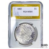 1882 Morgan Silver Dollar PGA MS64