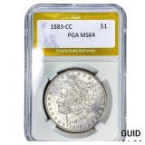 1883-CC Morgan Silver Dollar PGA MS64