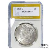 1899-O Morgan Silver Dollar PGA MS64+