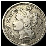 1868 Nickel Three-Cent Piece LIGHTLY CIRCULATED