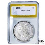 1884-S Morgan Silver Dollar PGA AU58
