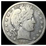 1893 Silver Barber Half Dollar LIGHTLY CIRCULATED