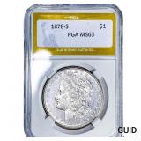 1878-S Morgan Silver Dollar PGA MS63