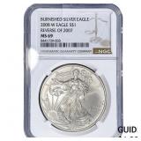 2008-W Rev of 2007 Silver Eagle NGC MS69