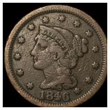 1846 Braided Hair Large Cent LIGHTLY CIRCULATED