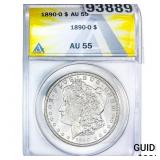 1890-O Morgan Silver Dollar ANACS AU55