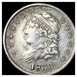 1833 Capped Bust Silver 5 Cents NEARLY UNCIRCULATE