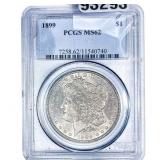 1899 Morgan Silver Dollar PCGS MS62