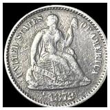 1872 Silver Half Dime NEARLY UNCIRCULATED