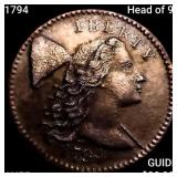 1794 Head of 94 Liberty Cap Large Cent HIGH GRADE