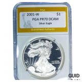 2001-W Silver Eagle PGA PR70 DCAM