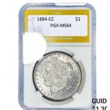 1884-CC Morgan Silver Dollar PGA MS64