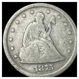 1875-S Silver Twenty Cent Piece NICELY CIRCULATED