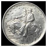 1925 Stone Mountain Silver Half Dollar CLOSELY UNC