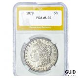 1878 Morgan Silver Dollar PGA AU55