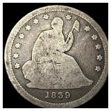 1839 Silver Seated Liberty Quarter NICELY  CIRCUL