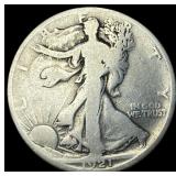 1921-D Silver Walking Liberty Half Dollar  NICELY