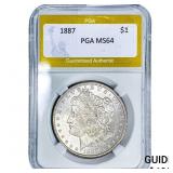 1887 Morgan Silver Dollar PGA MS64