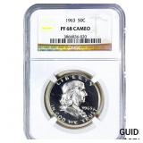 1963 Franklin Half Dollar NGC PF68 Cameo