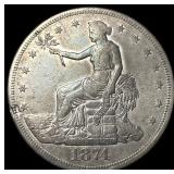 1874-S Silver Trade Dollar NEARLY UNCIRCULATED