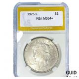 1925-S Silver Peace Dollar PGA MS64+
