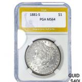 1881-S Morgan Silver Dollar PGA MS64