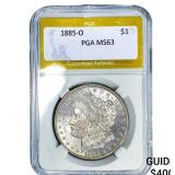 1885-O Morgan Silver Dollar PGA MS63