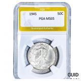 1945 Seated Liberty Half Dollar PGA MS65