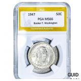 1947 Booker T Half Dollar PGA MS66