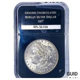 1887 Morgan Silver Dollar  GENUNC