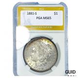 1881-S Morgan Silver Dollar PGA MS65