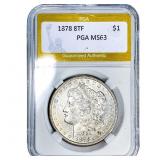 1878 8TF Morgan Silver Dollar PGA MS63
