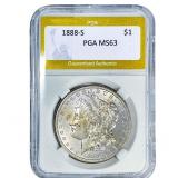 1888-S Morgan Silver Dollar PGA MS63