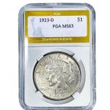1923-D Silver Peace Dollar PGA MS63