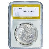 1880-O Morgan Silver Dollar PGA MS63