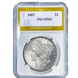 1887 Morgan Silver Dollar PGA MS63