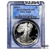 1993-P Silver Eagle PCGS PR69 DCAM