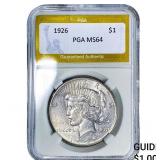 1926 Silver Peace Dollar PGA MS64