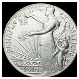 1915-S Silver Half Dollar Panama-Pacific CLOSELY U