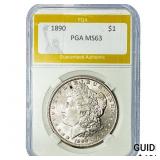 1890 Morgan Silver Dollar PGA MS63